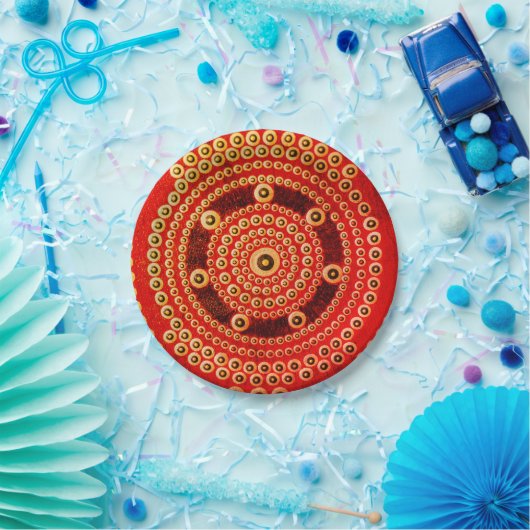 Mandala Tellers, 9" Round Paper Teller (Party)