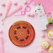 Mandala Tellers, 9" Round Paper Teller (Party)