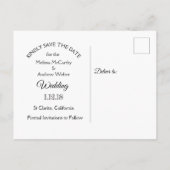 Mandala Themed Wedding Save the Date Ankündigungspostkarte (Rückseite)