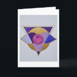 Mandala Third Eye Feiertagskarte<br><div class="desc">Mandala für Intuition,  Erkenntnis,  Weisheit</div>