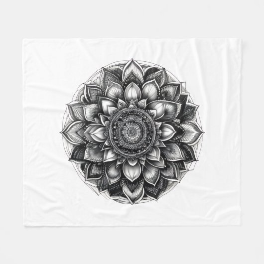 mandala throw blanket fleecedecke (Vorderseite (Horizontal))