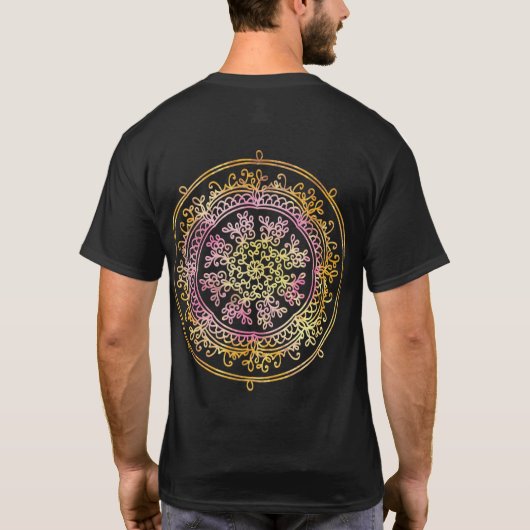 Mandala Throw Pillow T-Shirt (Rückseite)