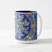 Mandala Throw Pillow Zweifarbige Tasse (VorderseiteRechts)