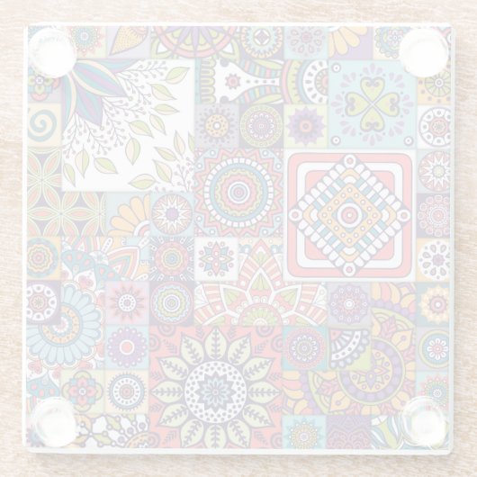 Mandala Tile Glasuntersetzer (Rückseite)