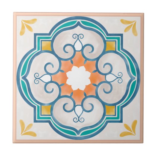 Mandala Tile Pattern Fliese (Vorderseite)