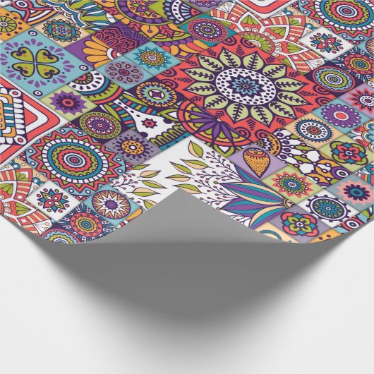 Mandala Tile Pattern Geschenkpapier (Ecke)
