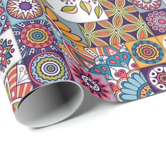 Mandala Tile Pattern Geschenkpapier (Rolleneckpunkt)