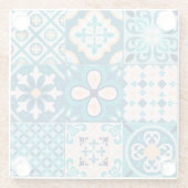 Mandala Tile Pattern Glasuntersetzer (Rückseite)