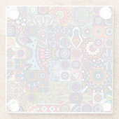Mandala Tile Pattern Glasuntersetzer (Rückseite)