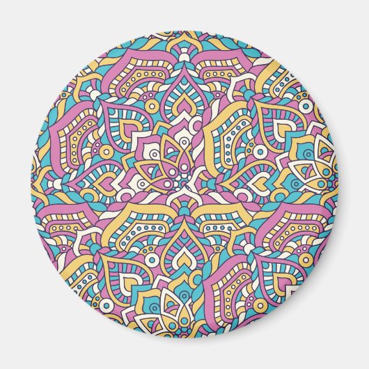 Mandala Tile Pattern Magnet (Vorne)