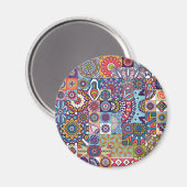 Mandala Tile Pattern Magnet (Vorderseite/Rückseite)