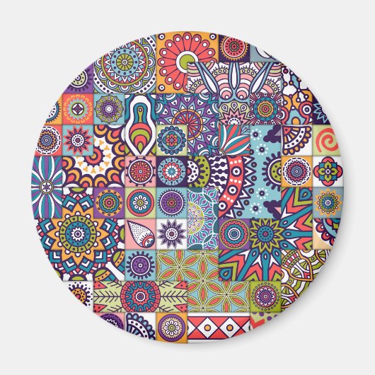 Mandala Tile Pattern Magnet (Vorne)