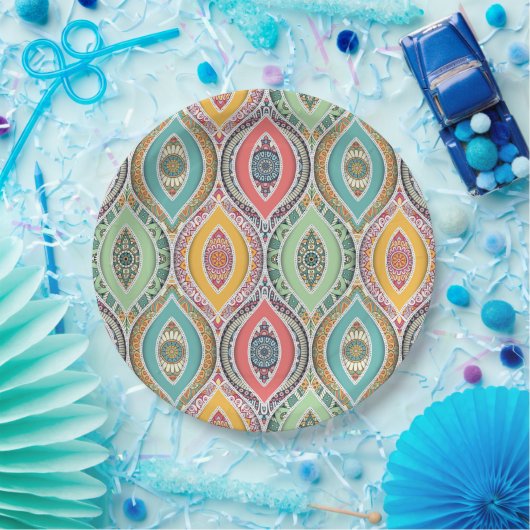 Mandala Tile Pattern Pappteller (Party)