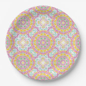 Mandala Tile Pattern Pappteller (Vorderseite)