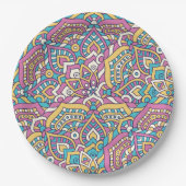 Mandala Tile Pattern Pappteller (Vorderseite)