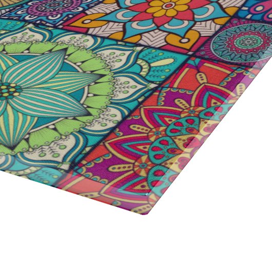 Mandala Tile Pattern Schneidebrett (Ecke)