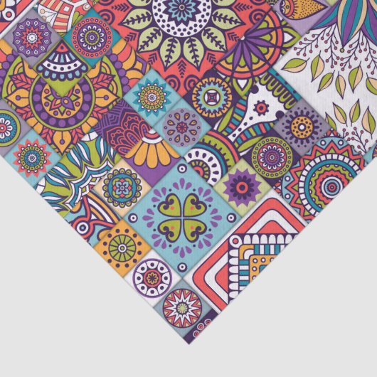 Mandala Tile Pattern Seidenpapier (Detail)