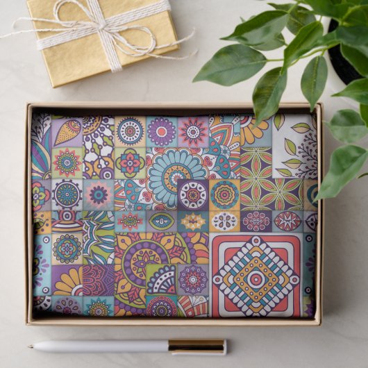 Mandala Tile Pattern Seidenpapier (Geschenk)