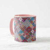 Mandala Tile Pattern Tasse (Vorderseite Links)