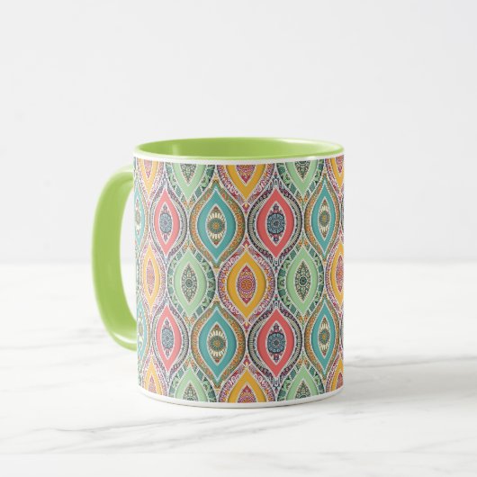 Mandala Tile Pattern Tasse (Vorderseite Links)