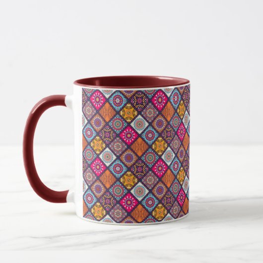 Mandala Tile Pattern Tasse (Links)