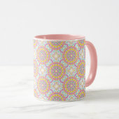 Mandala Tile Pattern Tasse (VorderseiteRechts)