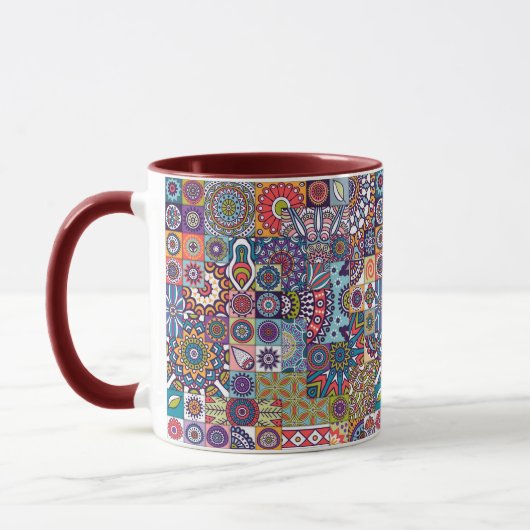 Mandala Tile Pattern Tasse (Links)