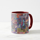 Mandala Tile Pattern Tasse (VorderseiteRechts)