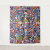 Mandala Tile Pattern Wandteppich (Vorderseite)