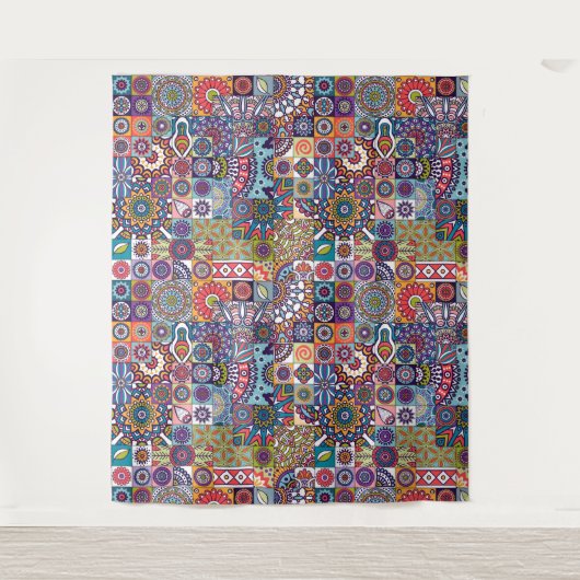 Mandala Tile Pattern Wandteppich (Vorderseite)