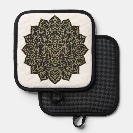 Mandala Topflappen (Vorderseite/Rückseite)