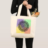 Mandala Tote Bag Jumbo Stoffbeutel (Vorderseite (Produkt))