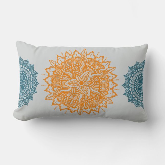Mandala Tracera Ornament Lumbar Pillow Lendenkissen (Vorderseite)