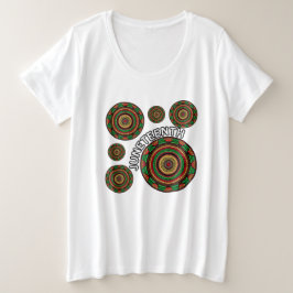 Mandala-Traditionelles afrikanisches Muster im Jun Große Größe T-Shirt