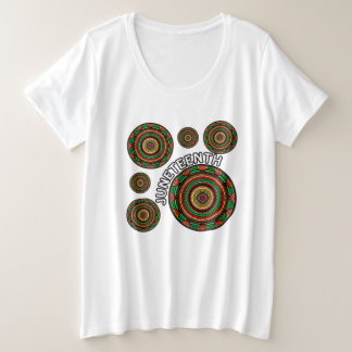 Mandala-Traditionelles afrikanisches Muster im Jun Große Größe T-Shirt