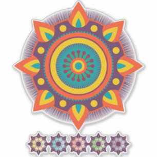 Mandala transparent aufkleber