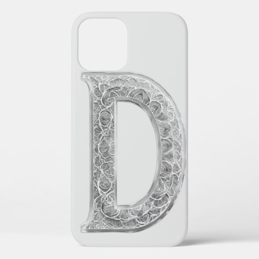 Mandala Transparent Buchstabe D – HD Alphabet Case-Mate iPhone Hülle (Rückseite)