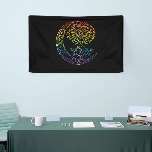 Mandala Tree of Life Tattoo Style Banner (Messeveranstaltung)