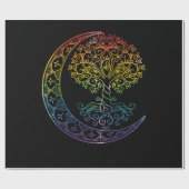 Mandala Tree of Life Tattoo Style Geschenkpapier (Flach)