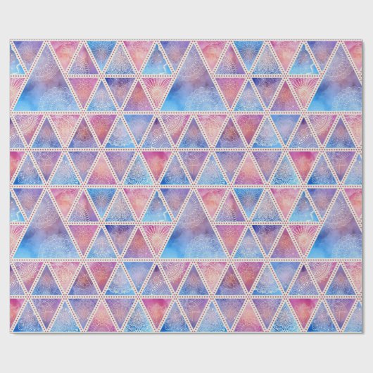 Mandala Triangle Pattern Geschenkpapier (Flach)