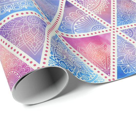 Mandala Triangle Pattern Geschenkpapier (Rolleneckpunkt)