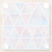 Mandala Triangle Pattern Glasuntersetzer (Rückseite)