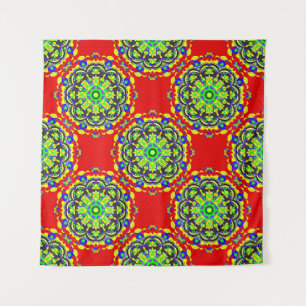 Mandala Tribal: Vintage nahtlose Illustration Wandteppich