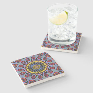 Mandala Trippy Retro Hippie Boho Chic Boheme Steinuntersetzer