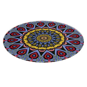 Mandala Trippy Retro Hippie Boho Chic Bohemian Schneidebrett