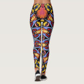 Mandala Trippy Retro Hippie Boho Chic Bohemisch Leggings (Rückseite)
