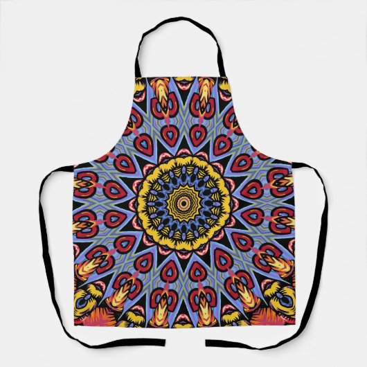 Mandala Trippy Retro Hippie Boho Chic Bohemisch Schürze (Vorderseite)