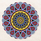 Mandala Trippy Retro Hippie Boho Chic Bohemisch Untersetzer (Vorderseite)