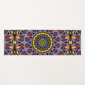 Mandala Trippy Retro Hippie Boho Chic Bohemisch Yogamatte (Vorderseite (Horizontal))