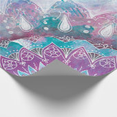 Mandala türkis pink geschenkpapier (Ecke)